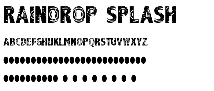 Raindrop Splash font